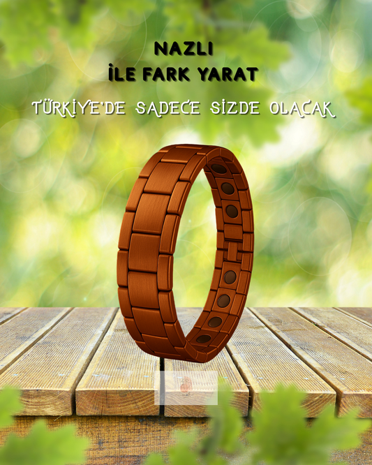 Bakır Bileklik Manyetik Mıknatıslı